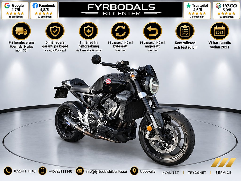 Honda Powersports CB1000R 1,0 146hk CB 1000R Kolfiber Toppskick 835kr/månaden