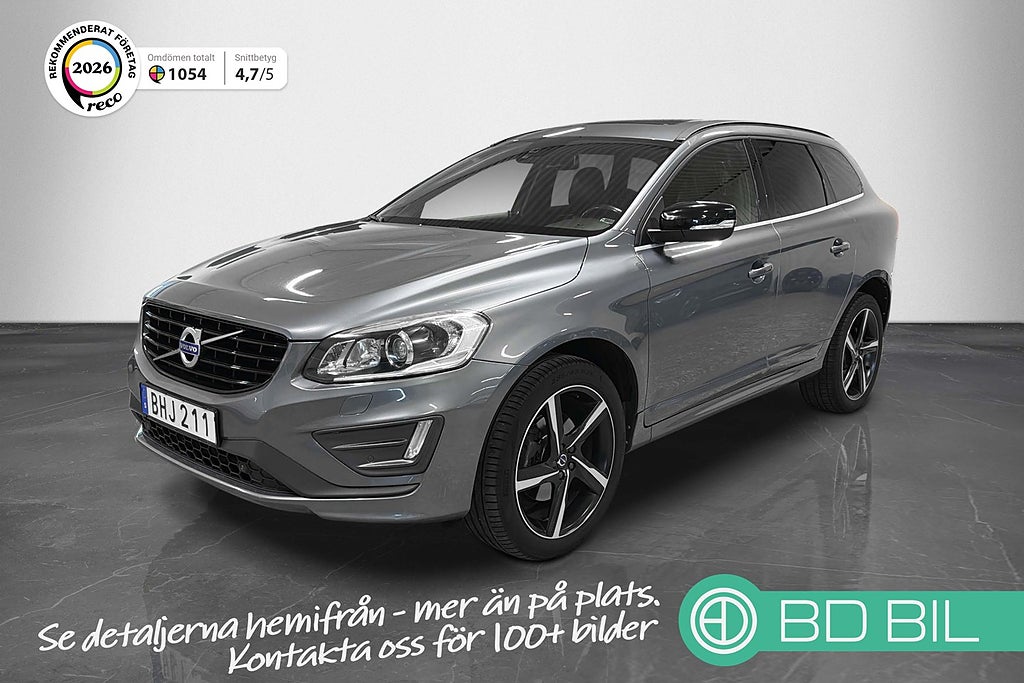 Volvo XC60 D4 AWD R-design Helskinn Panorama Värmare Kamrem Bytt