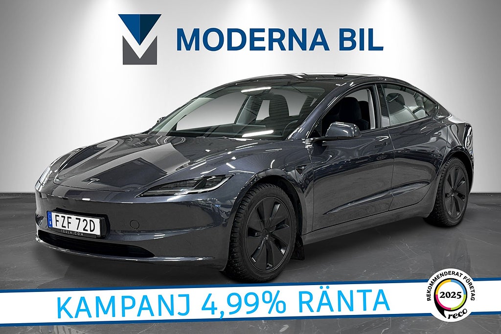 Tesla Model 3 Long Range AWD 400hk Dragkrok Autopilot VentStolar Moms