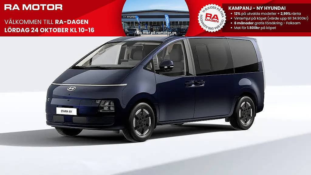 Hyundai Staria Prime 84kWh 430km Räckvidd WLTP 9-sitsig 2027