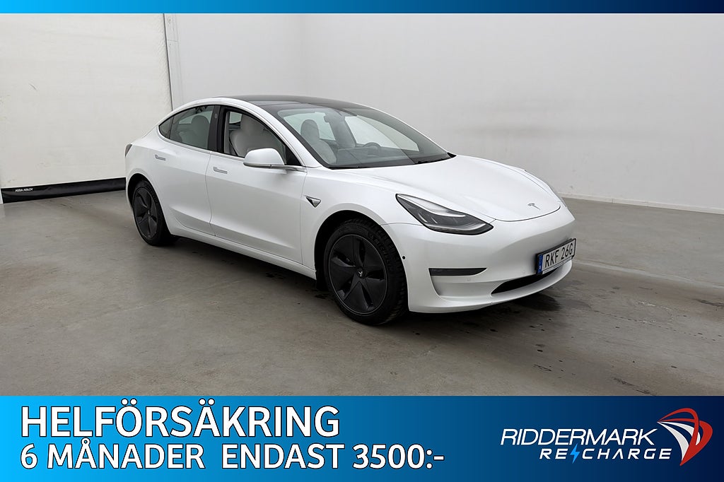 Tesla Model 3 Long Range AWD Pano AP Svensksåld