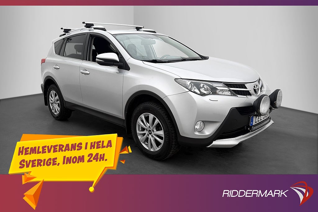 Toyota RAV4 2.2 150hk AWD Värmare Kamera Drag Extraljus