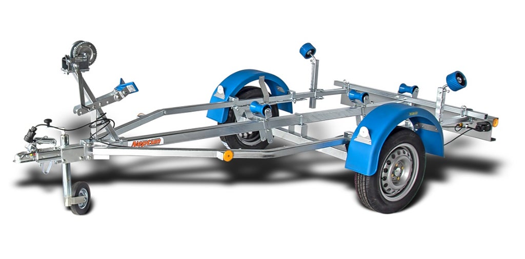 Neptun 600 kg Marin 80 km/h obromsad båttrailer - Ny 