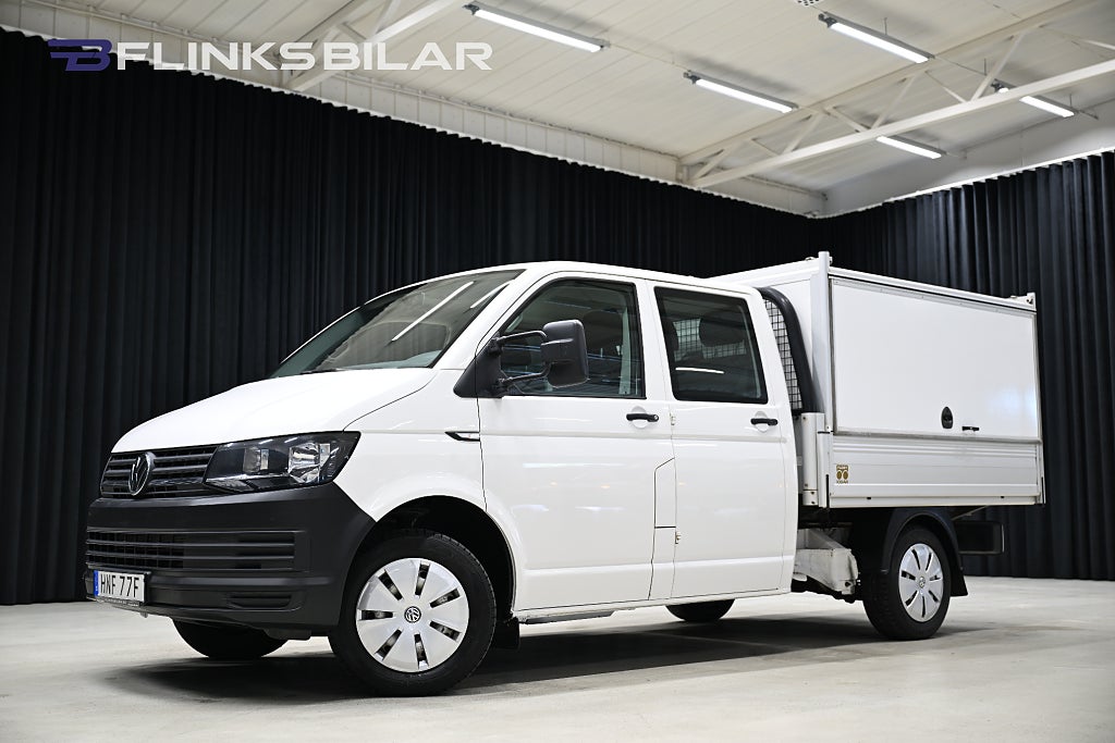 Volkswagen Transporter DSG 150HK Dubbelhytt|5-Sits|Kåpa|Drag|Värmare|Leasbar