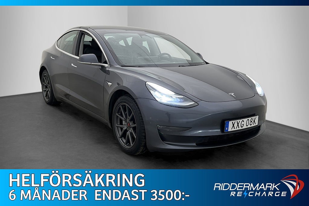 Tesla Model 3 Long Range AWD Dragkrok Autopilot Svensksåld