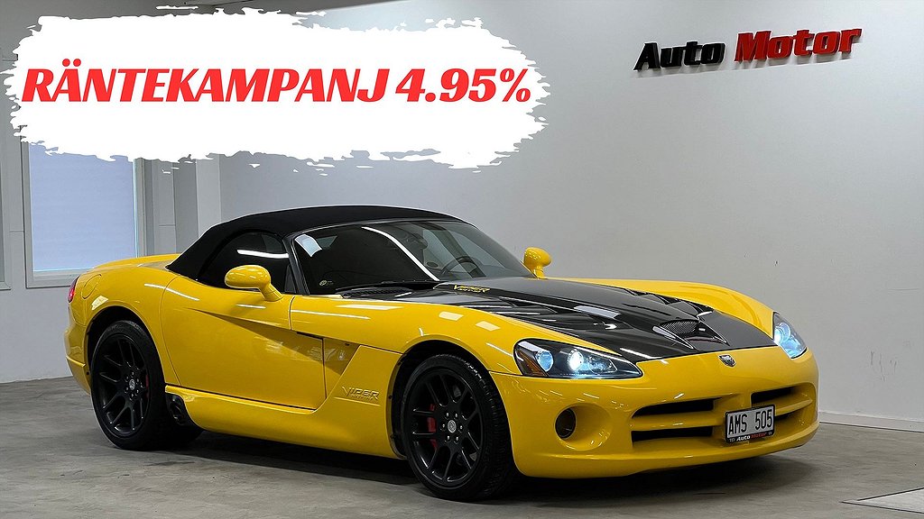 Dodge Viper SRT-10 Roadster 8.3 V10 Manuell 507hk Clean carfax