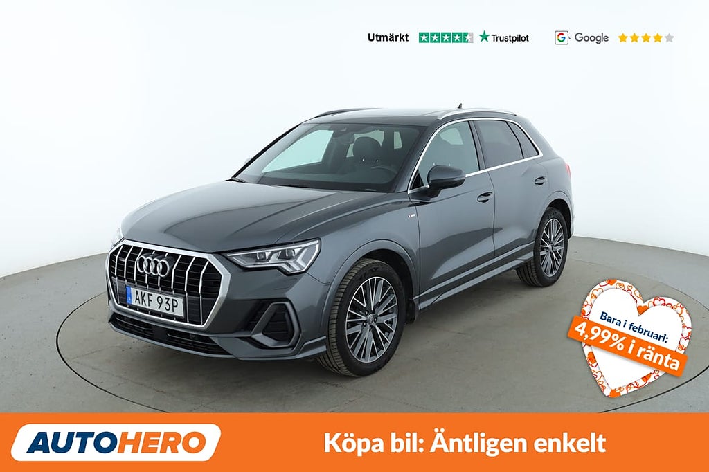 Audi Q3 45 TFSI quattro S Line / Panorama, CarPlay, Dragkrok, 360, B&O