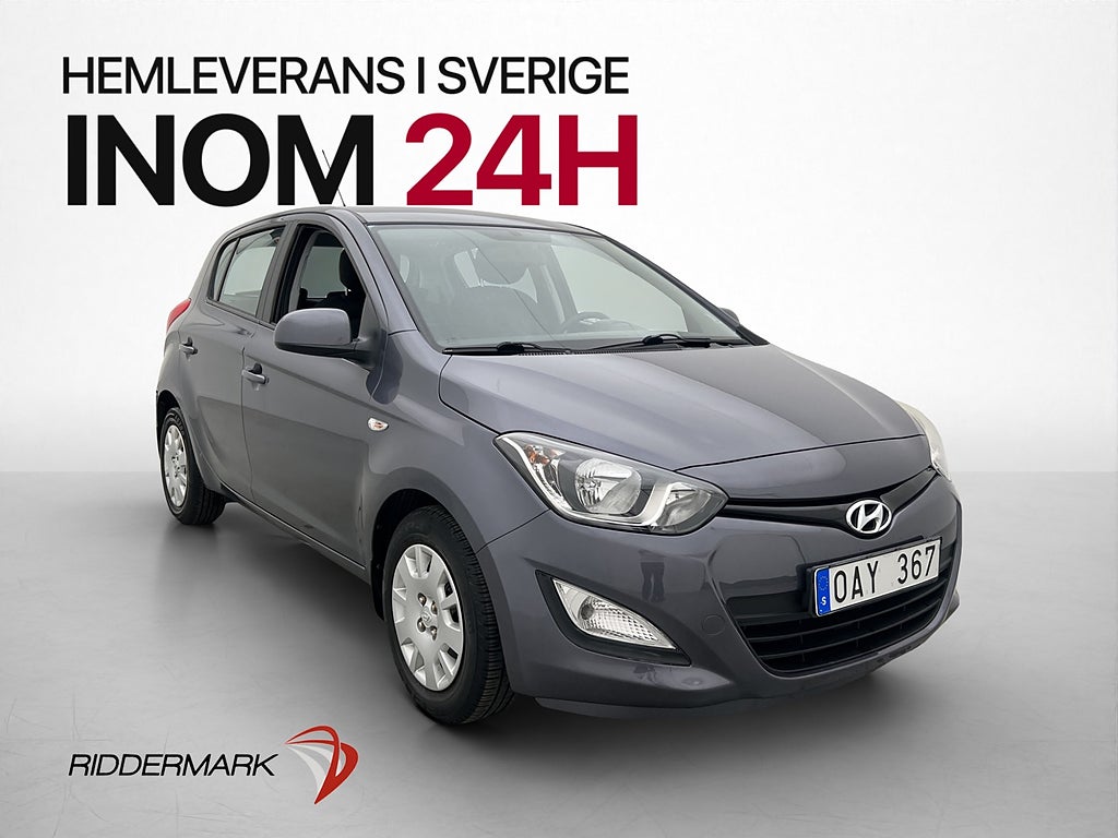 Hyundai i20 1.2 84hk Select En brukare Låg skatt Låga Mil
