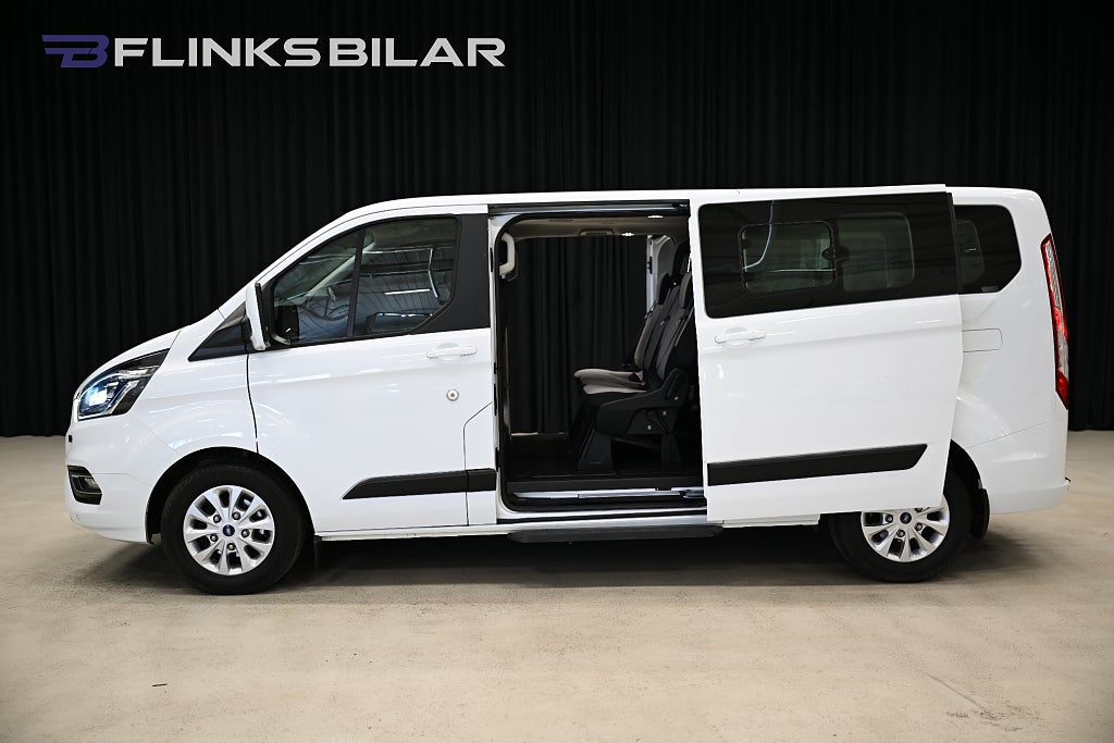 Ford Tourneo Custom 130HK Kombi|9-Sits|Automat|LED|Dubbeldörr|SeUtr!