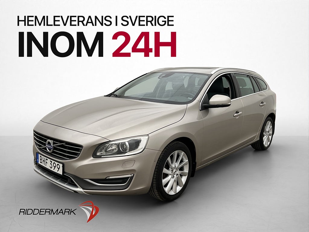 Volvo V60 D4 Summum Taklucka VOC Värm Sensorer Skinn Elstol