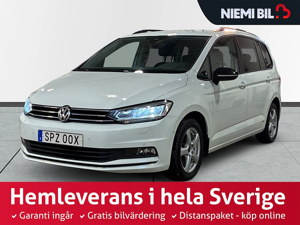Volkswagen Touran 7-sits 1.0 TSI OPF Drag Kamera Psens S&V-däck ISOFIX