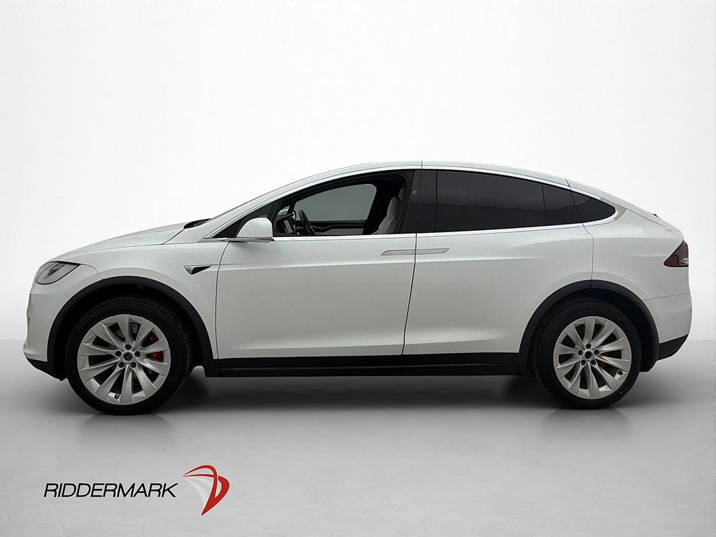 Tesla Model X 6 Sits Ljus interiör FSD Drag Moms 611hk