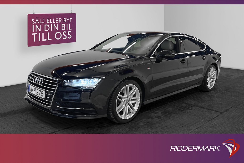 Audi A7 Sportback Quattro 252hk S-Line Kamera Skinn Drag