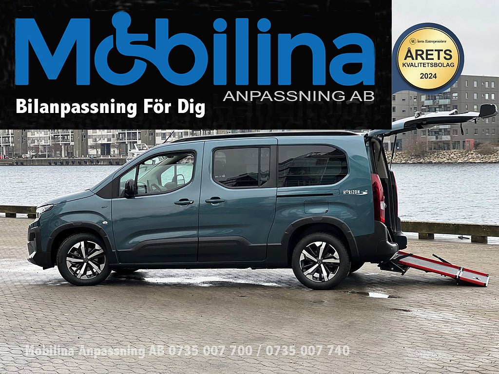 Peugeot Rifter handikappanpassad Leveransklar NY