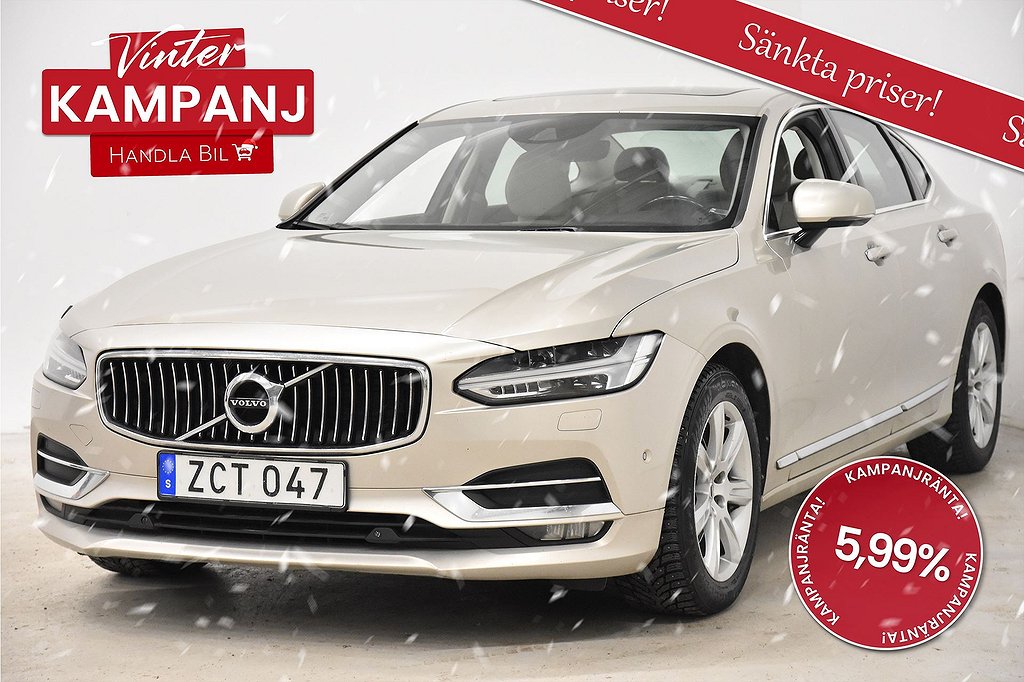 Volvo S90 D4 AWD Aut KAMAPANJ Inscription D-Värm Navi Skinn Taklucka 190hk