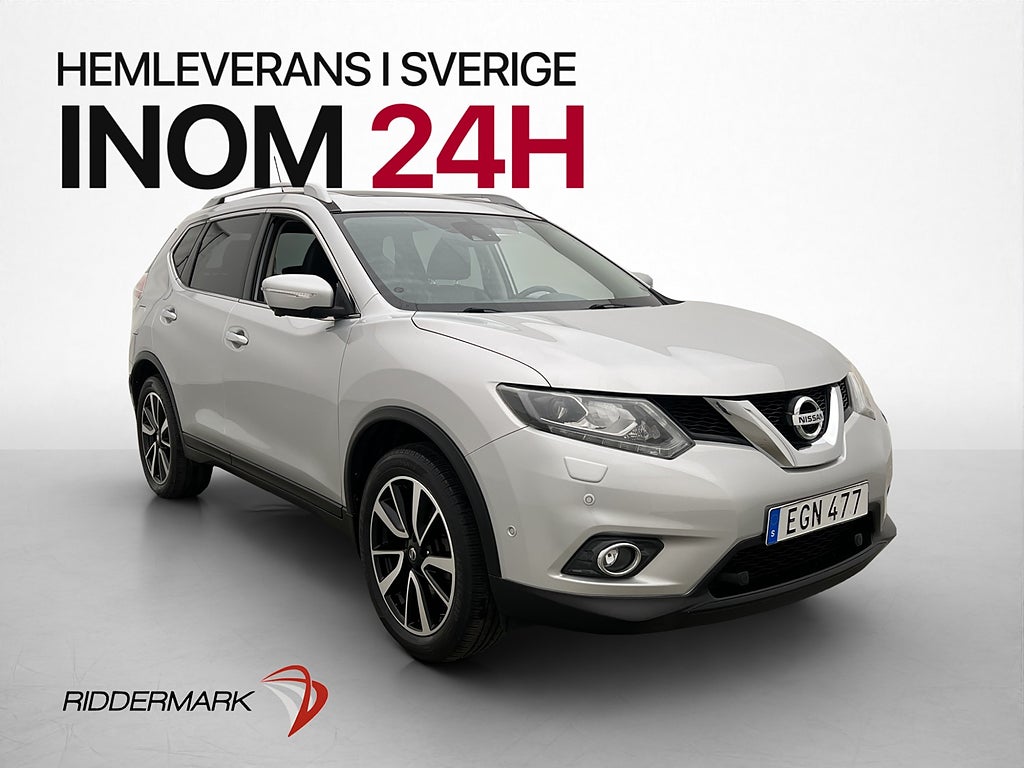 Nissan X-Trail 1.6 dCi 7 sits Pano 360° Drag Skinn Kamera