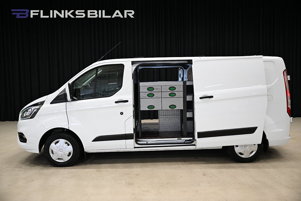 Ford transit Custom 130HK L2 Inredd|Dubbeldörr|Drag|Värmare|NyKamrem