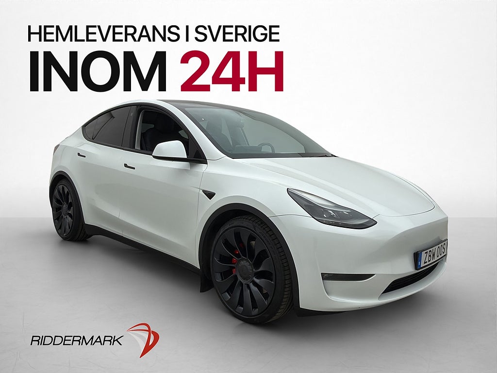 Tesla Model Y Performance MOMS Dragkrok Autopilot Sv-Såld