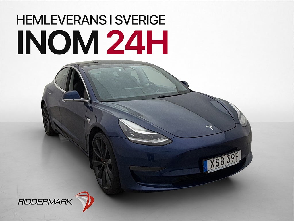 Tesla Model 3 Performance 513hk Autopilot Svensksåld Pano