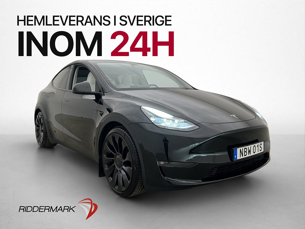 Tesla Model Y Performance Värmepump AP Drag Pano MOMS