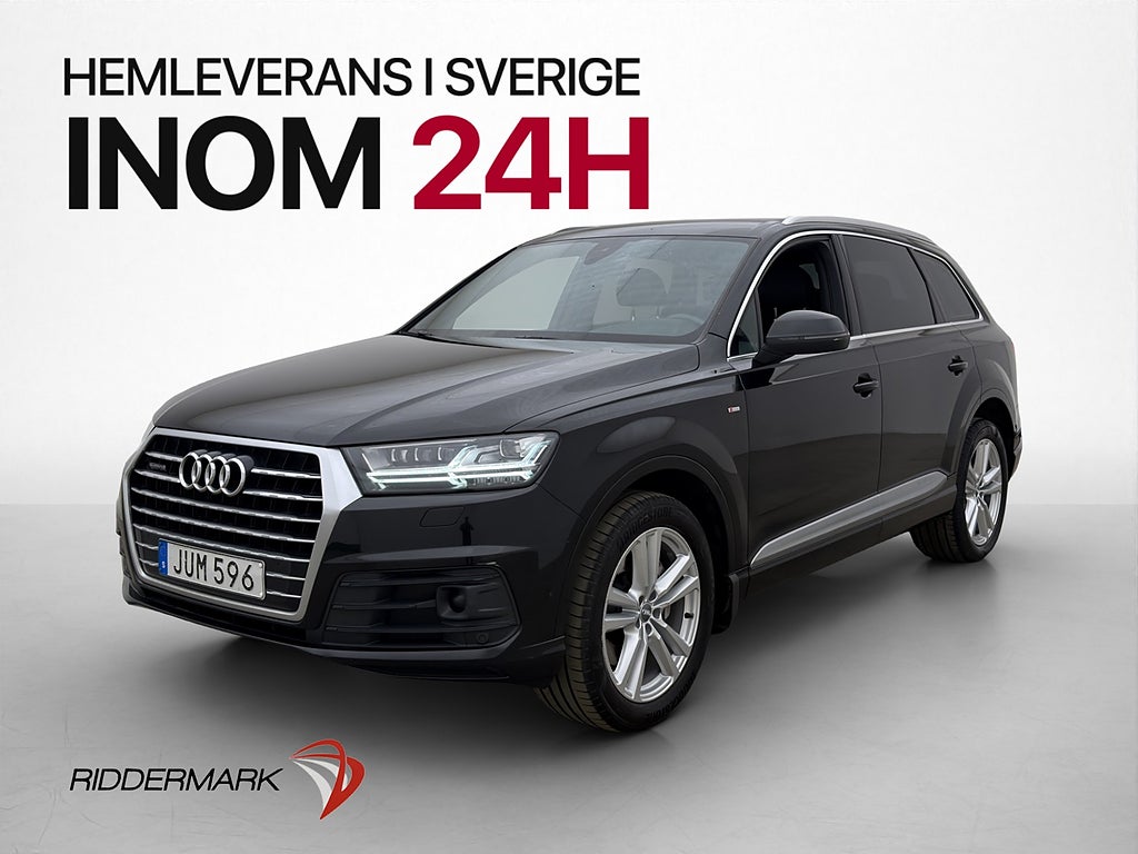 Audi Q7 3.0 TDI 272hk Q S-Line BOSE 7-Sits Cockpit Kamera