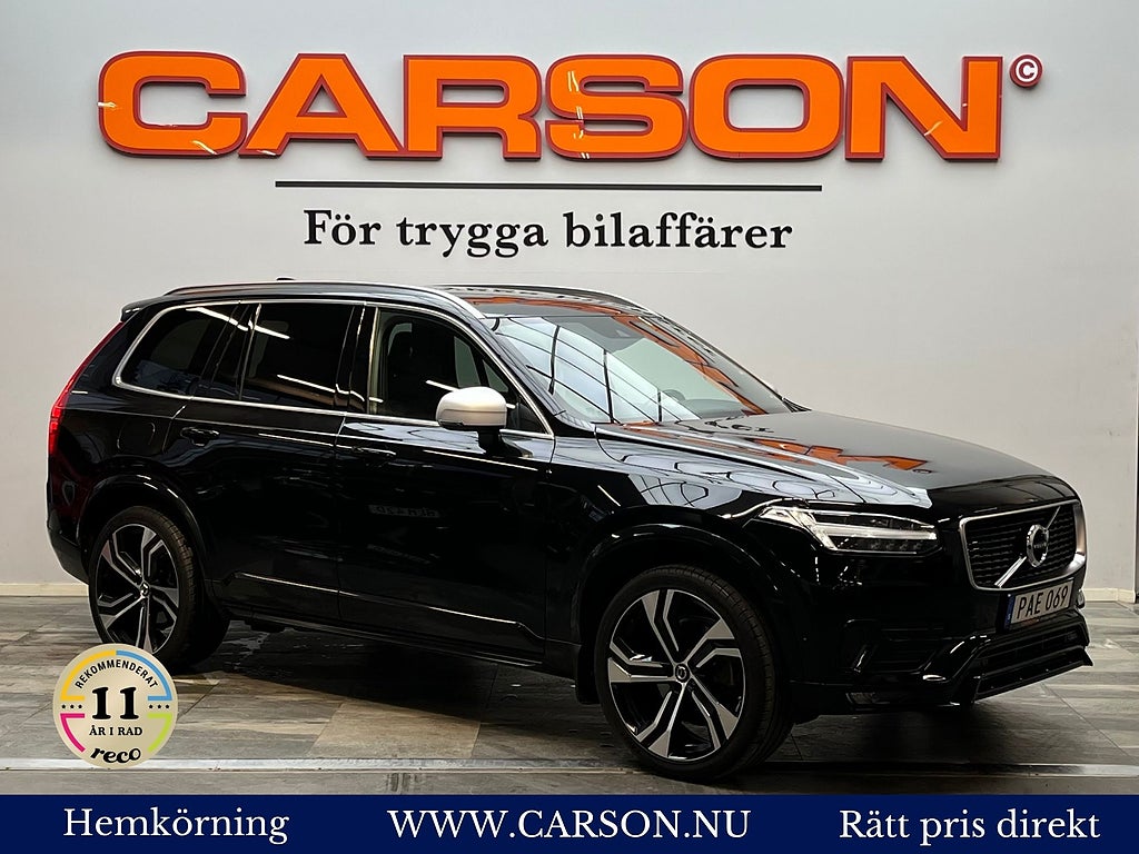 Volvo XC90 T6 AWD Aut R-Design 7-Sits B&W Navi Dragkrok Läder 