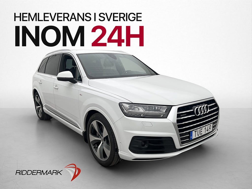 Audi Q7 50 TDI S-Line 7-Sits Cockpit Luft Värmare BOSE 360°