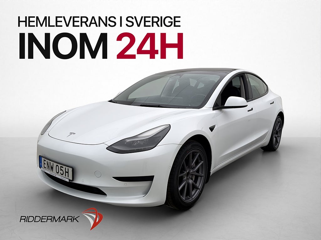 Tesla Model 3 Standard Range Värmepump Autopilot Pano MOMS