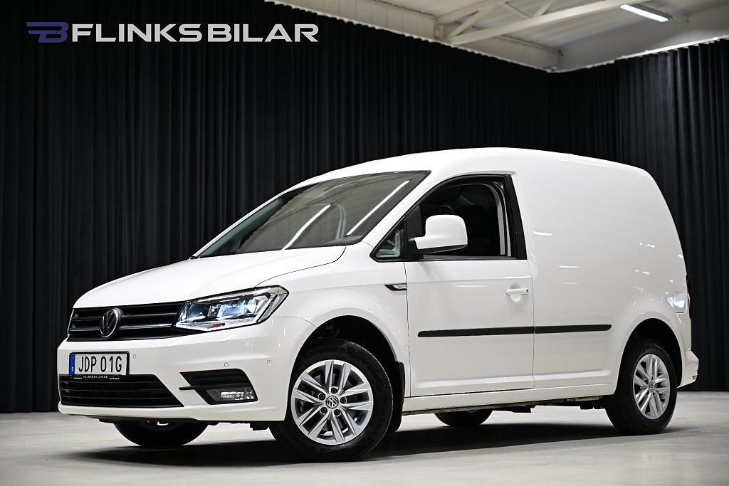 Volkswagen Caddy DSG 102HK Nedlackad|LED|Inredd|Girafflucka|Moms|SeUtr!