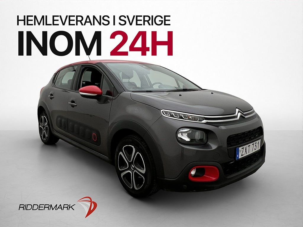 Citroën C3 1.2 PureTech 83hk Shine P-Sensorer M&K-Värmare