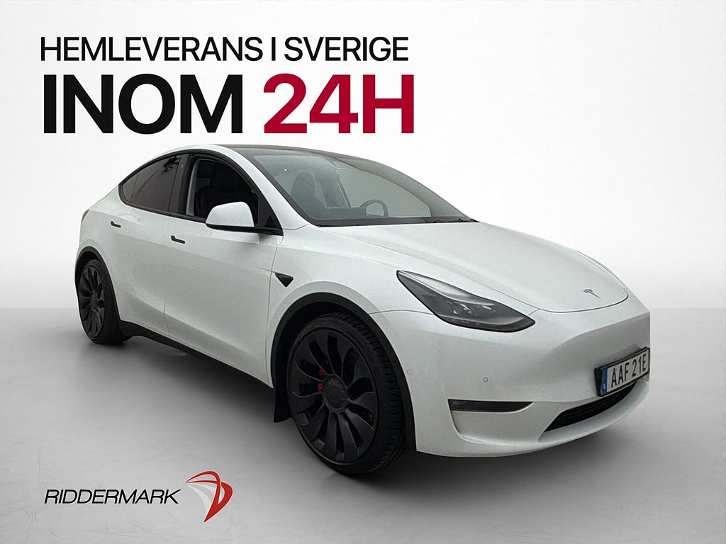 Tesla Model Y Performance AWD MOMS Svensksåld Panorama