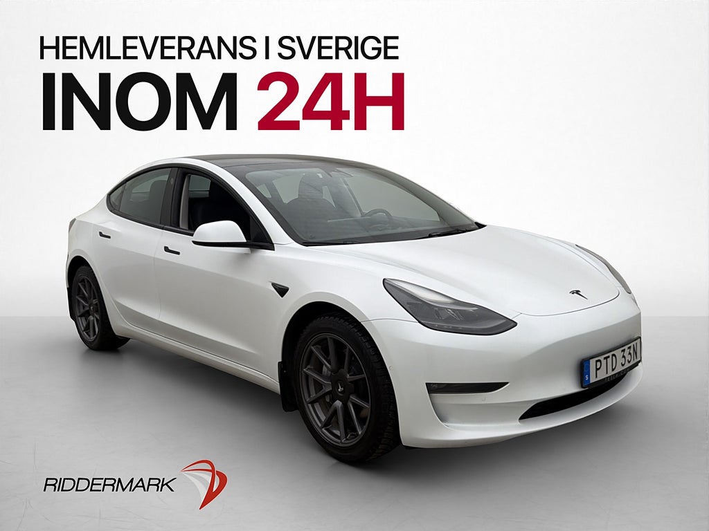 Tesla Model 3 Long Range 498hk AWD Pano Skinn Värmare  AP