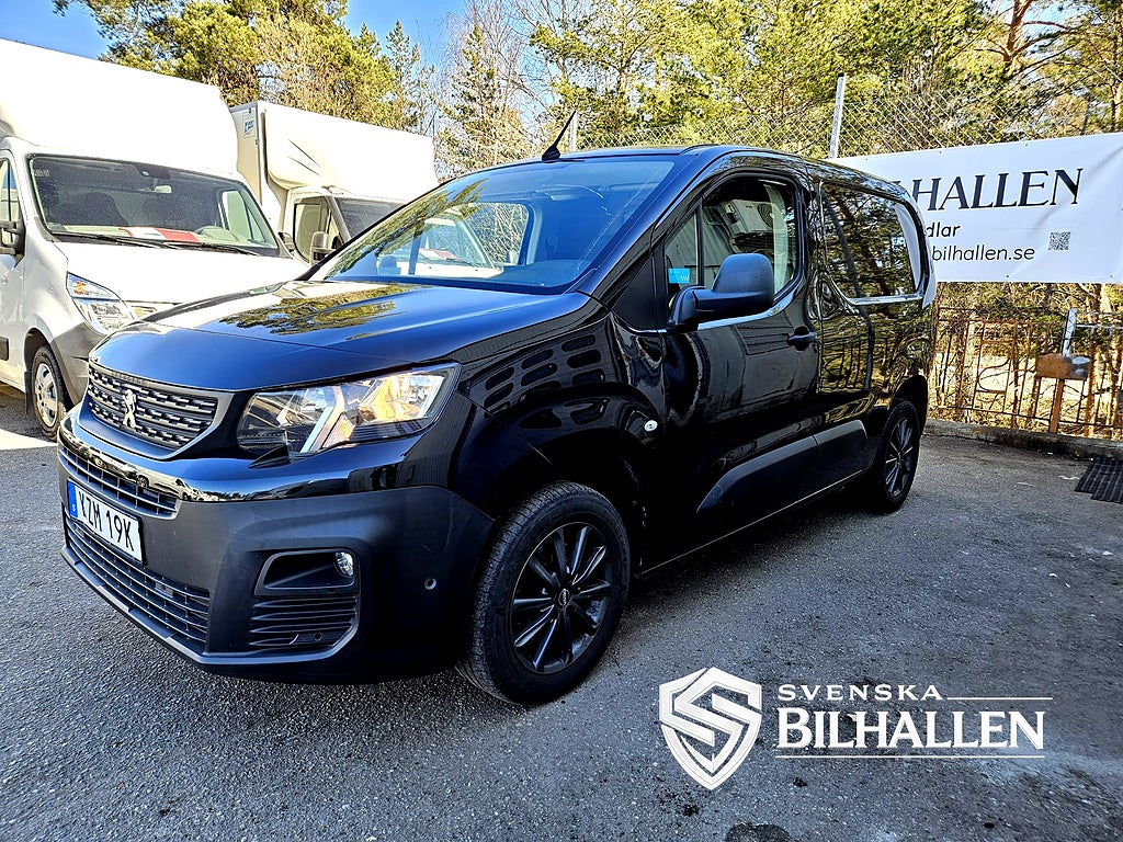 Peugeot Partner Utökad Last 1.5 BlueHDi Momsbil Värmare Drag 3-sits Eu6