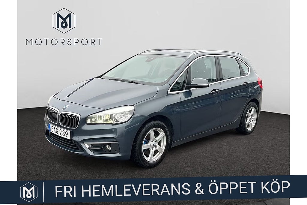 BMW 218 d Tourer Aut Backkamera Panorama Helskinn Rattvärme