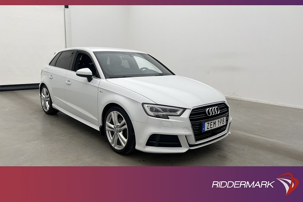 Audi A3 Sportback 1.5 TFSI 150hk S-Line Sensorer Halvskinn