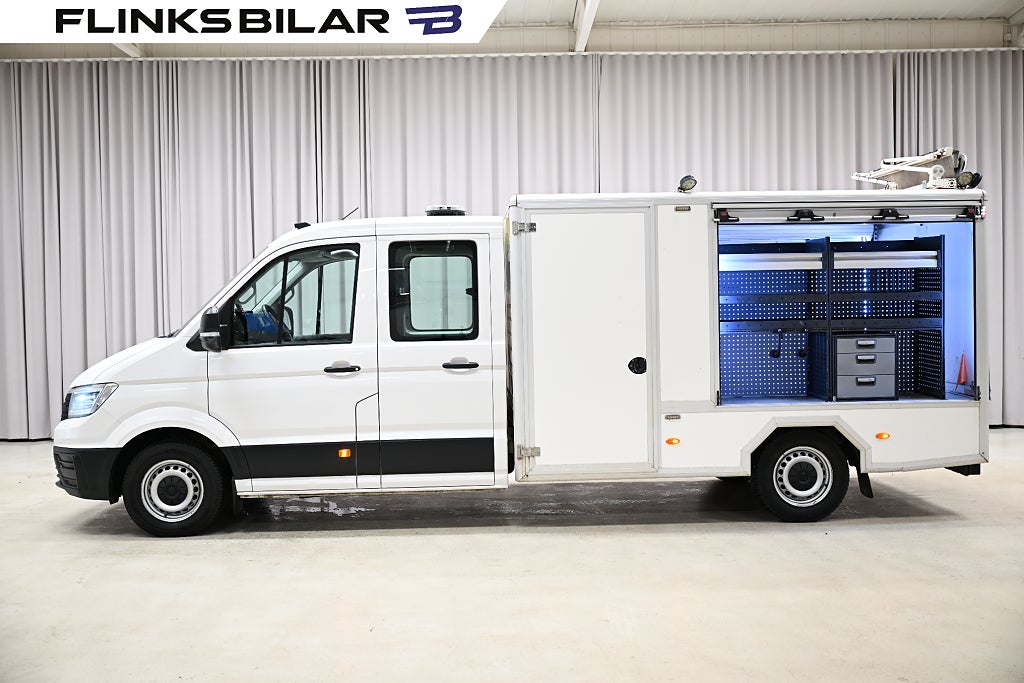 Volkswagen crafter 177HK Dubbelhytt|Servicebil|V-Inredd|Påbyggt-skåp|SeUtr