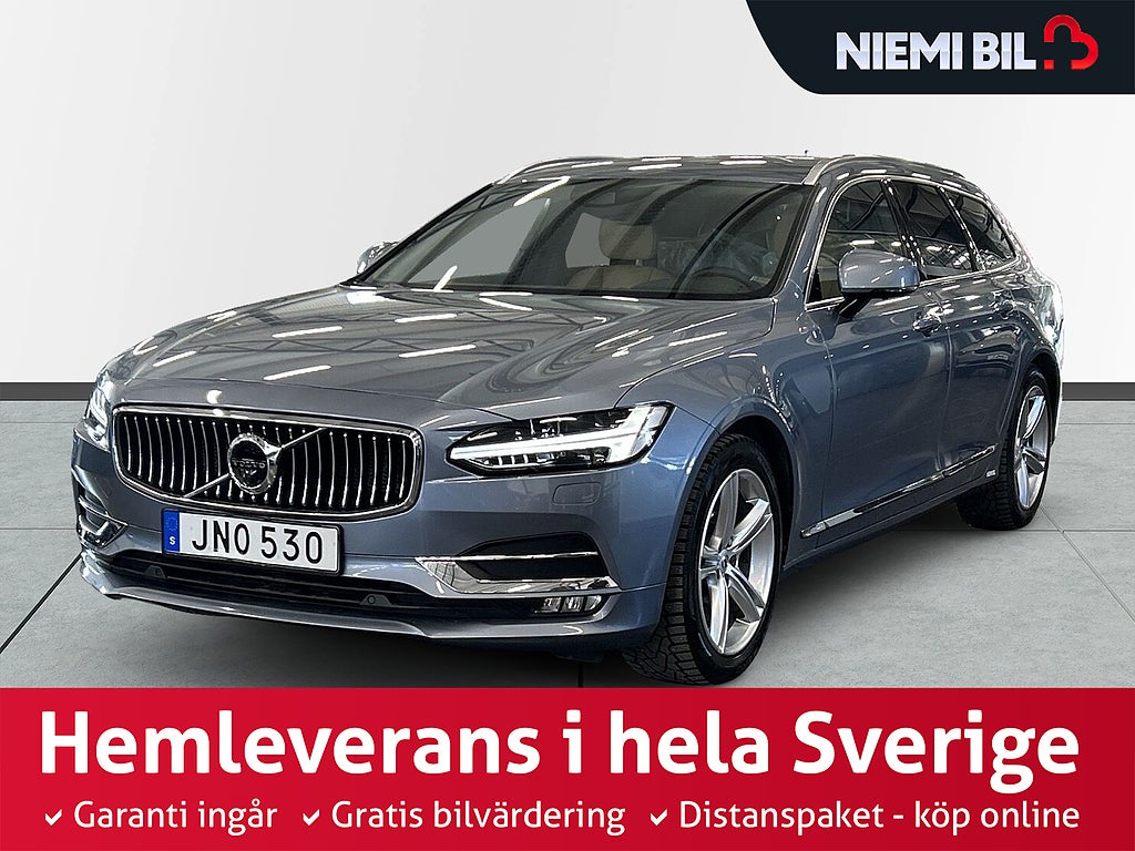 Volvo V90 T5  Inscription S&V-hjul/360/Skinn/Minne/AdaptivFart