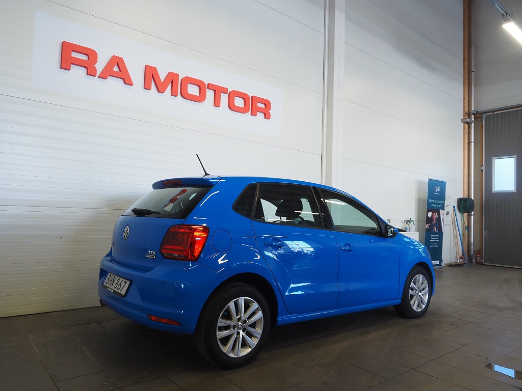 Volkswagen Polo 1.4 TDI 90hk Masters P-Sensorer Motorvärmare LED-Ramp 2015