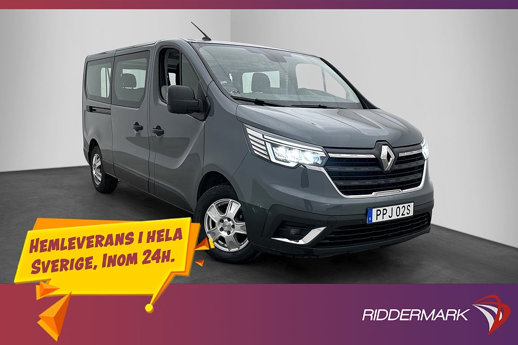 Renault Trafic Kombi Lång 170hk Drag Kamera LED 9-Sits Moms