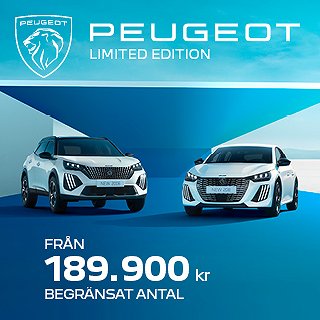 Peugeot 208 Limited Edition 1,2 Nu 189 900:-