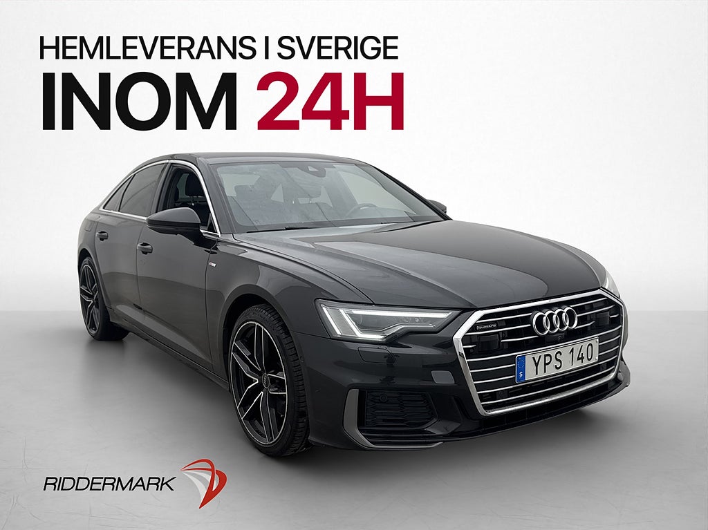 Audi A6 50 TDI Q 286hk S-Line Cockpit B&O Matrix D-värm 360°