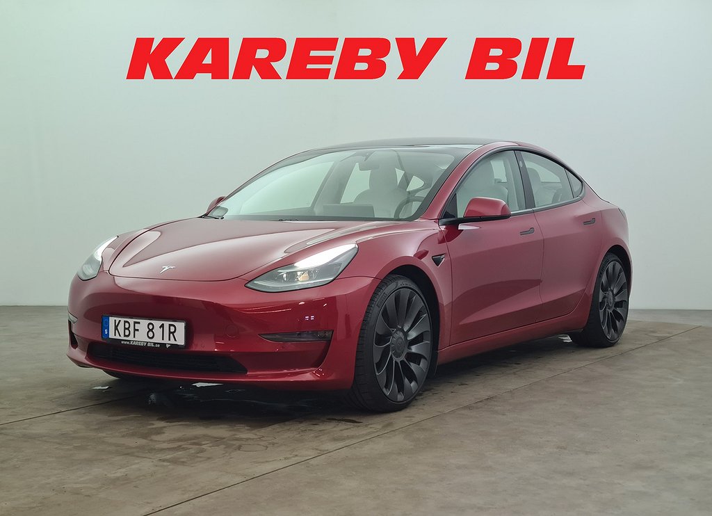 Tesla Model 3 Performance AWD 513hk Autopilot | Premium ljud