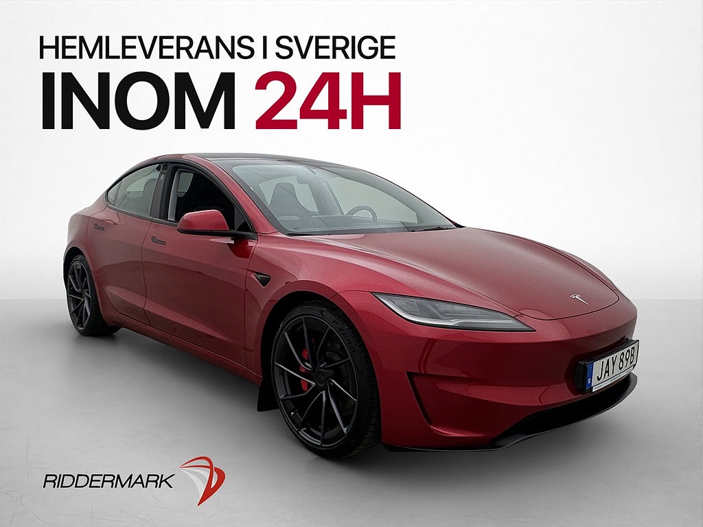 Tesla Model 3 517hk Performance Autopilot Panorama Sv-Såld