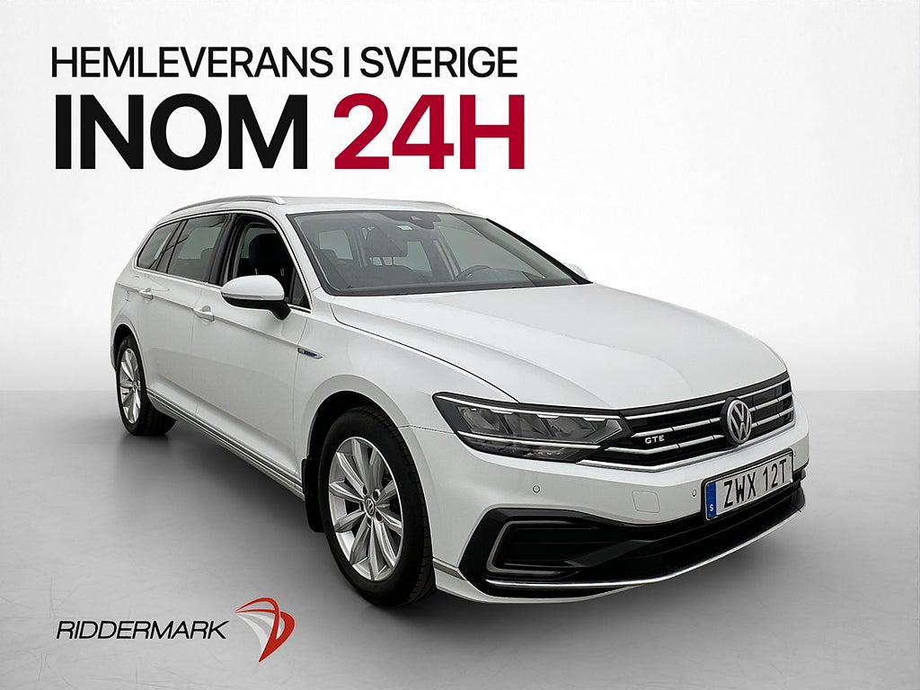 Volkswagen Passat GTE 218hk Cockpit Kamera Navi CarPlay Drag