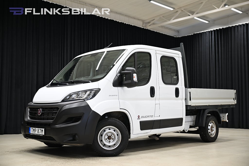 Fiat Ducato 140HK Dubbelhytt|Flak|Webasto|Lågmil|EnÄgare|Leasbar