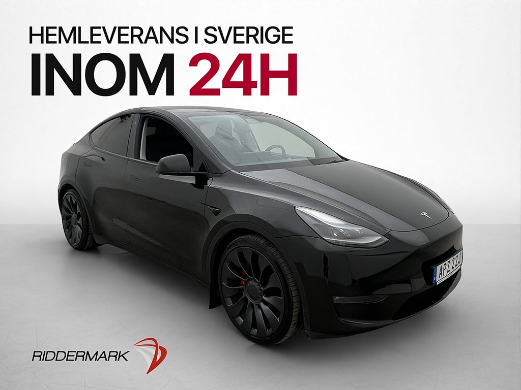 Tesla Model Y Performance Uppgraderad AP Svensksåld MOMS