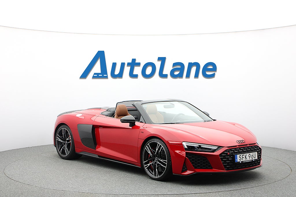 Audi R8 Spyder V10 Q Performance, Keramisk, Kolfiber, B&O 620hk