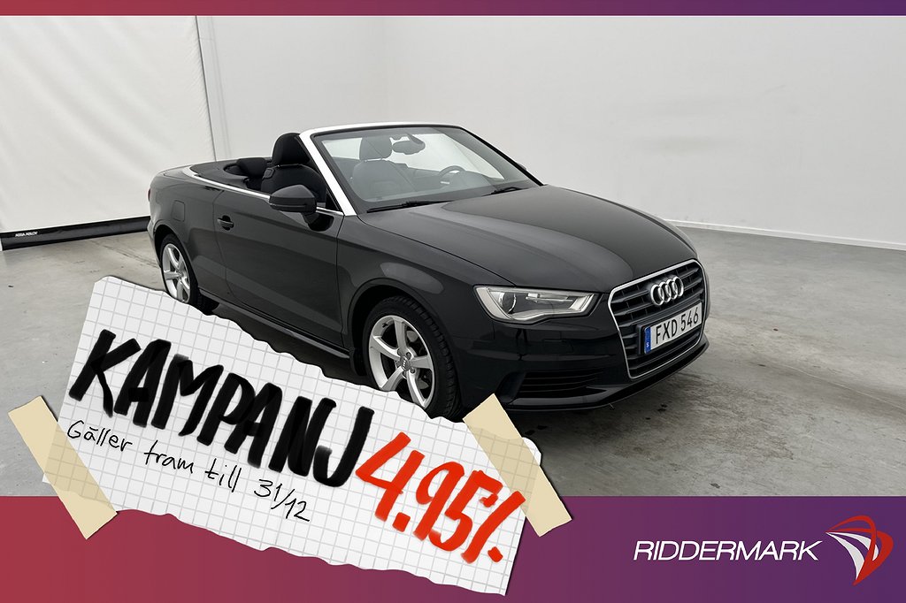 Audi A3 Cabriolet 1.4 TFSI Sensorer Farthållare 4,95% Ränta