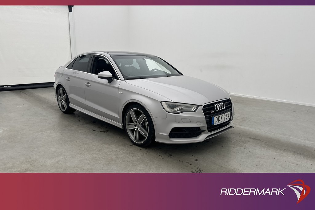 Audi A3 Sedan TDI 150hk S-Line Pano Navi Matrix Halvskinn