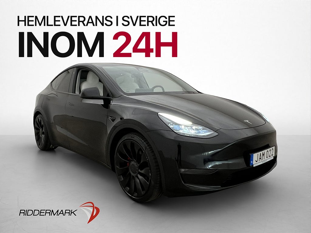 Tesla Model Y Performance AWD Värmepump Rattvärme MOMS